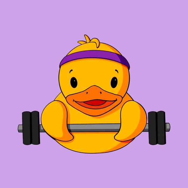 Weightlifter Rubber Duck by Alisha Ober Designs