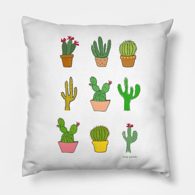 Colorful cactus Pillow by AndyPanda