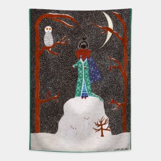 Snow Dachshund Tapestry