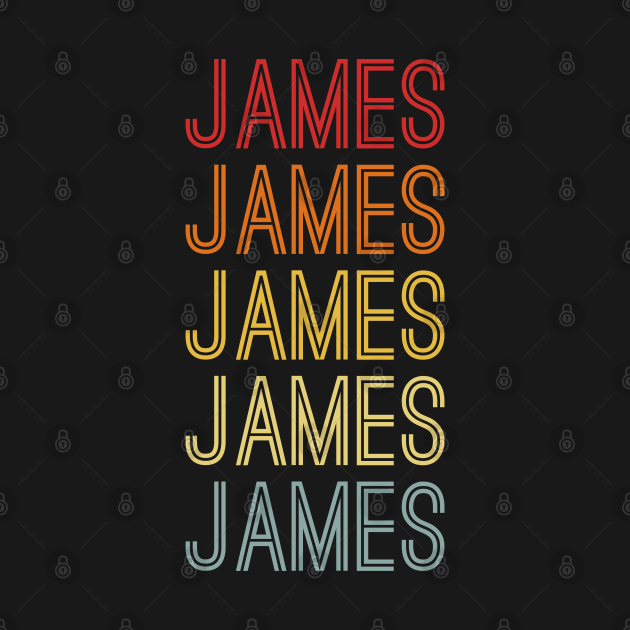 Discover James Name Vintage Retro Gift Named James - James - T-Shirt