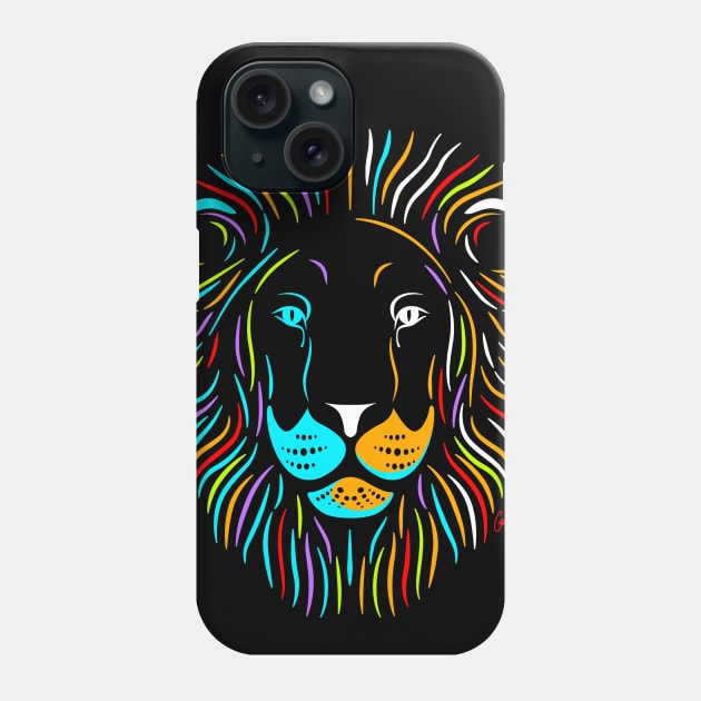 Colorful Lion Phone Case by goldengallery