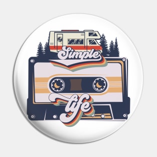 Cute retro camping van cassette music, Van music camping short quote, Simple life Pin