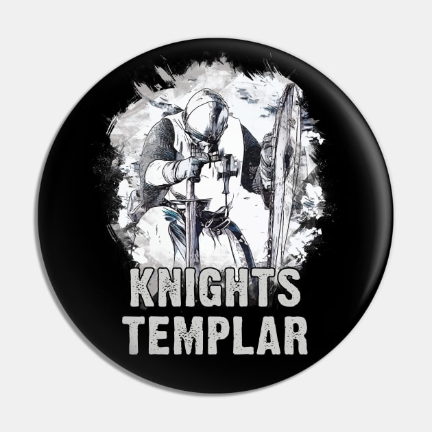 Knights Templar Crusader Christian Warrior Epic Honor Valor Abstract Art Pin by Naumovski