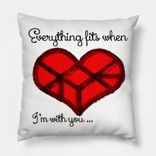 Heart, love, puzzle Pillow