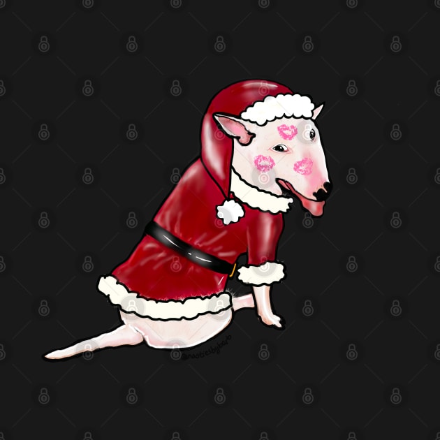 Bull Terrier Dog Santa by BRobinson