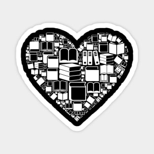 Book Nerds Book Heart Library Librarian Book Reading Lover Magnet