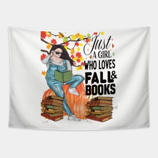 Just A Girl Who Loves Fall And Books.. Tapestry