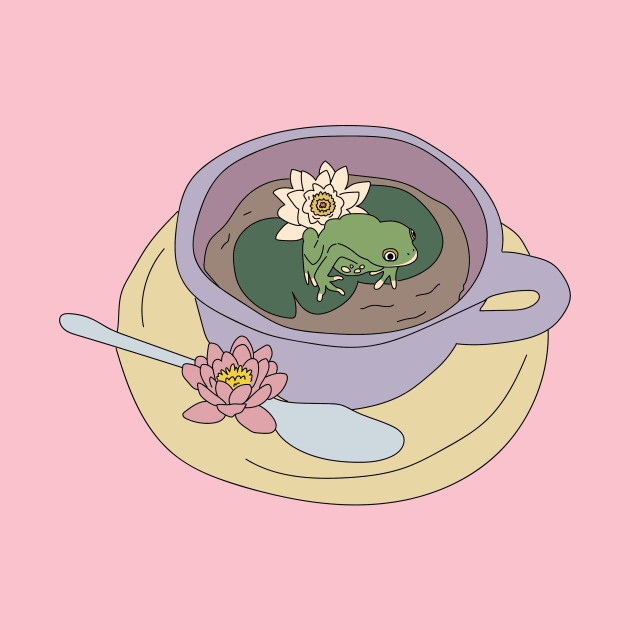 Aesthetic Frog in Teacup by Courtney Graben by courtneylgraben