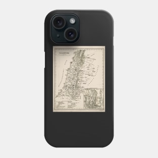 Old Map - Vintage - Palestine - Jerusalem Phone Case