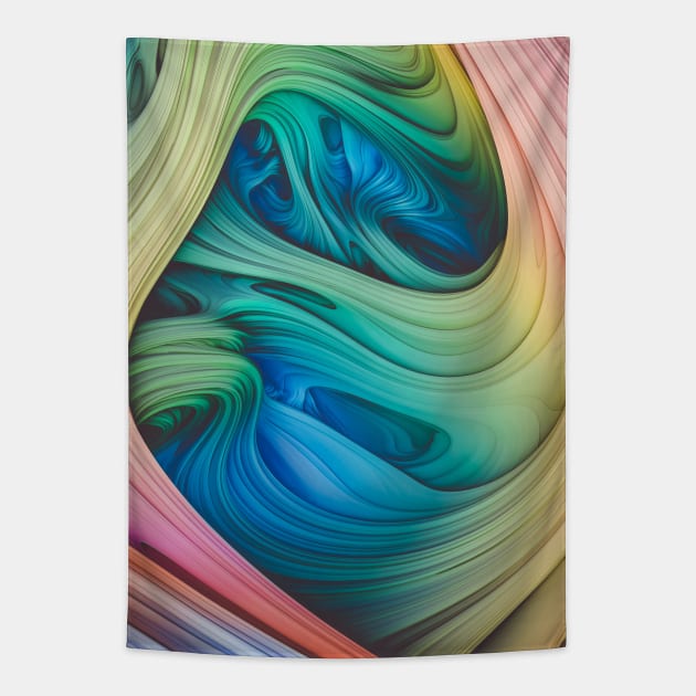 Psychedelic Taffy Colorful Abstract Art Tapestry by love-fi