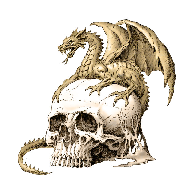 Dragon and Skull - Dragon - Phone Case