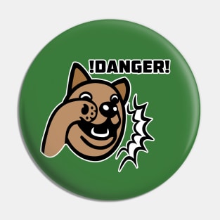 Gasp Golden Retriever Danger! Pin