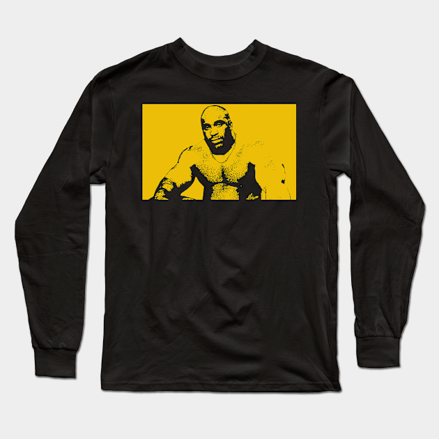 Barry Wood - Large Black Man in Yellow - Barry Wood - Long Sleeve T-Shirt
