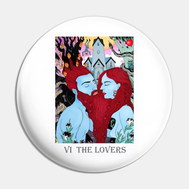 Tarot The Lovers Pin by christoph