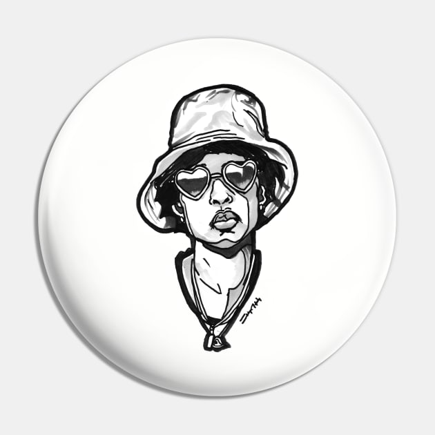 Dej Loaf with Sunglasses and Hat Pin by sketchnkustom