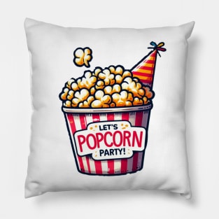 Popcorn Party - Printed Pillow