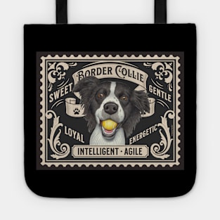 Funny Border Collie with favorite toy tennis ball Tote