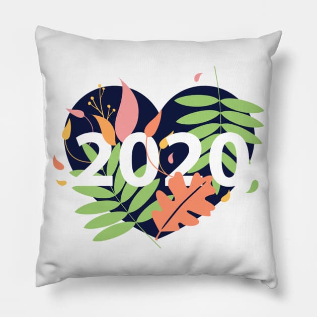 Happy new year 2020 Pillow by zeevana