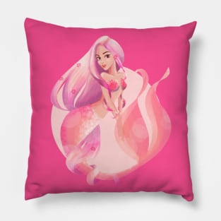 Pink Coral Mermaid Pillow