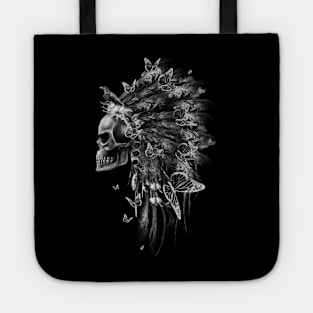 Native American Chief Skull Tote