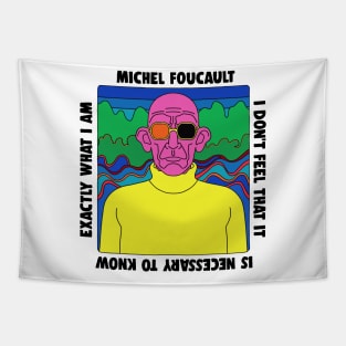 Michel Foucault - Retro Quote Design Tapestry