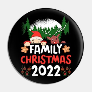 Family Christmas 2022 Matching Shirts Squad Santa Reindeer Funny Christmas Pin