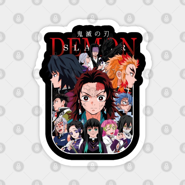 Tanjiro and the Hashira - Demon Slayer Magnet by Otaku Vibes