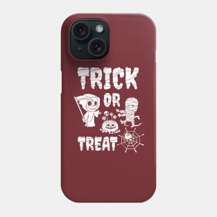 Trick or treat, cute grim reaper, cute mummy, Halloween Phone Case