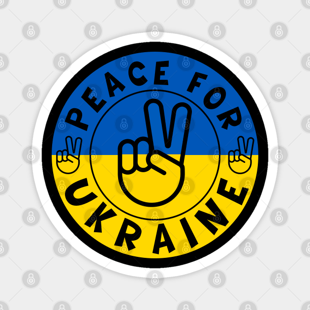 Peace For Ukraine Magnet by Creatifly Graphic Tees