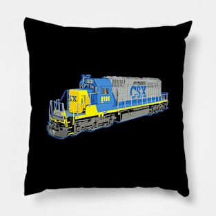 Freight Train Csx Engine Pillow