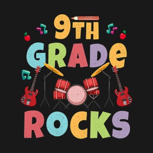 9th Grade Rocks 1st Day Of School Back to School Teaching T-Shirt