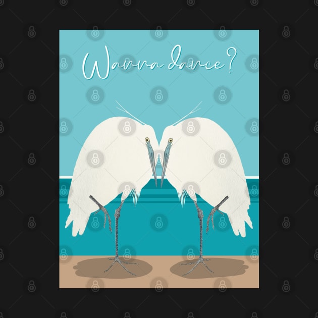 Wanna dance? Two white herons. by marina63