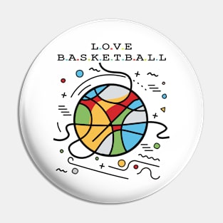 Love Basketball Pin