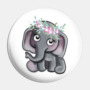 Flora the elephant Pin