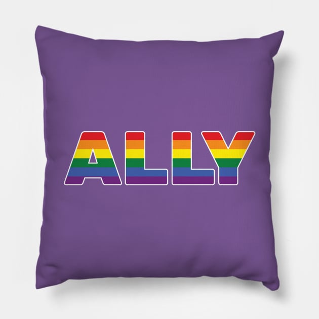 LGBTQ Ally LGBTQ Rights Pillow by creativecurly