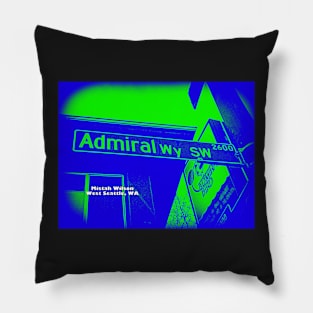 Admiral Way SW, West Seattle, WA by Mistah Wilson Pillow