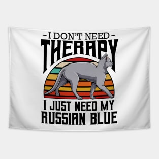 Russian Blue Cat Tapestry