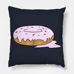 Melting Frosting Pink Donut with Sprinkles Pillow