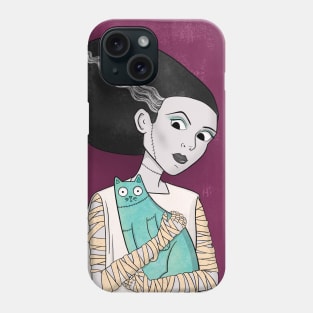 The Bride of Frankenstein's Cat Phone Case