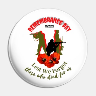 Remembrance Day / Poppy Flower / Remembrance gifts / Remembrance / let we forget / Veterans day Pin