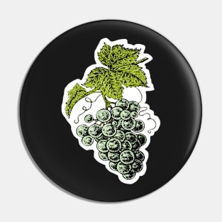 Grapes artwork Pin