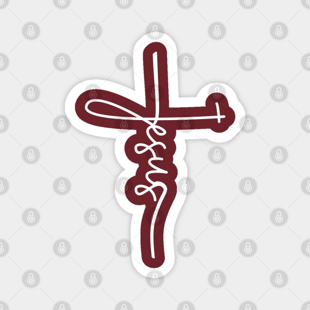 Jesus Cross Cristianity Magnet by TheBlackCatprints