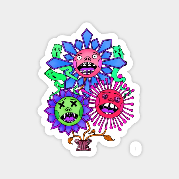 Carnivorous Flowers Magnet by ogfx