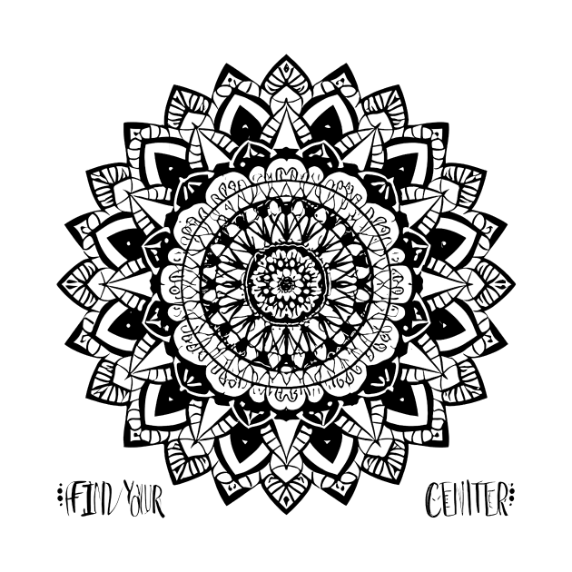 Find Your Center - Mandala by Teeium