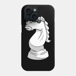 Knight Chess piece at Chess with Sunglasses Phone Case