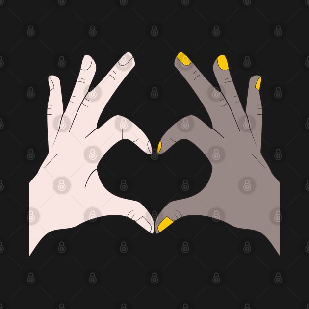 Hands Making Heart Shape Love Sign Language Valentine's Day by Okuadinya