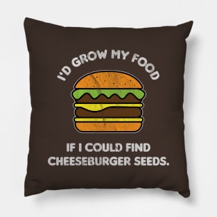 Funny Cheeseburger Lover Pillow