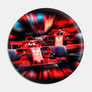 Raikkonen and Vettel 2018 Pin