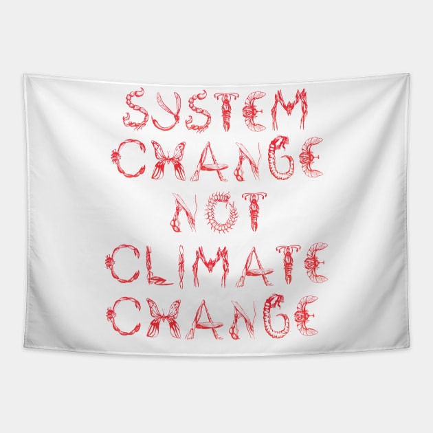 SYSTEM CHANGE (font insects) Tapestry by Utopic Slaps