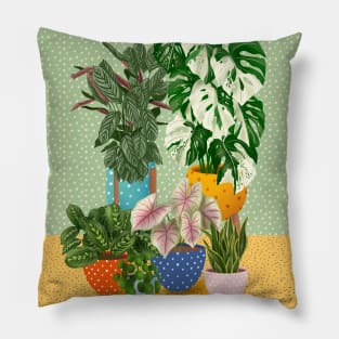 Colourful House Plants 1 Pillow